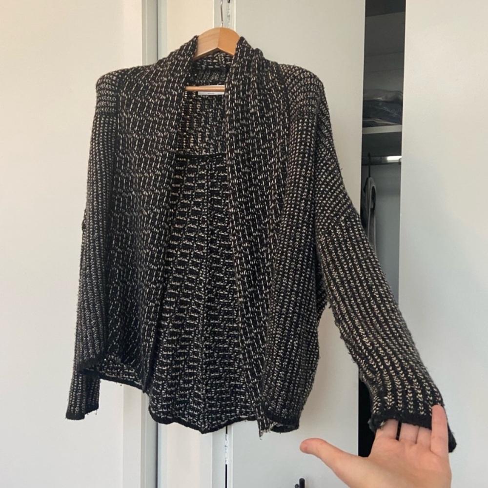 Velvet by Graham & Spencer Kiana Sweater - Open style - Size S Black Very Good - Picture 13 of 16